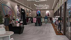 我在色情游戏里看到办公室女士在公共试衣间用假阳具自慰