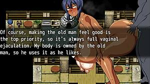 tanned girl natsuki hentai game ep 20 doggystyle raw sex and messy tits fucking with old pervert