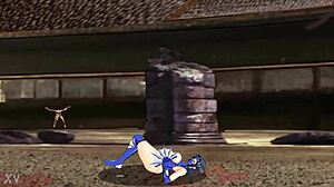 Kitana hot ninja belly punched in wrestle