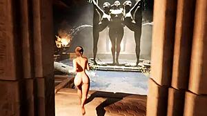 Lara在变态游戏中为新客人选择她的洞