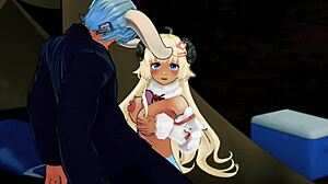 tsunomaki watame gets her pussy fucked hard by big cock in anime hentai