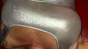 Hotwife sucks stranger at gloryhole, then lets him fuck her inside.