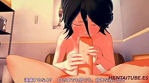 Bleach Hentai Hard: Rukia Sucks Ichigo's Dick, He Cums Three Times In Her Mouth