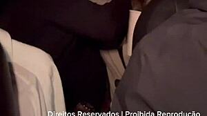 Wow, I Sucked Him in the Car While the Cuckold Drove and Fucked Him Hard in the Room!