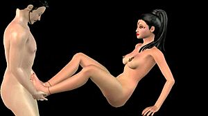 Animated porn video of Indian bhabhi giving footjob to Japanese man then doggy style fucking