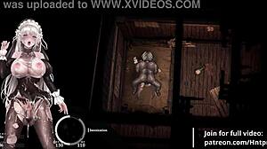 画廊修女在村民内射她时尖叫，色情游戏！