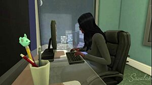 Şık Sekreter Evsize Adamı Eve Davet Edip Sikilmek İstiyor