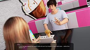 in milfy city part 15, i enjoyed my first romantic date with my cute stepsister, it was sweet