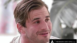 Why does naughty Scarlett Sage enjoy Madison Morgan's husband while she watches?