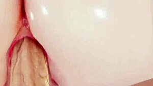 HOT ANIME GIRL in OIL with BIG TITS gets CLOSE-UP SIDE FUCK and POV DOGGY STYLE!