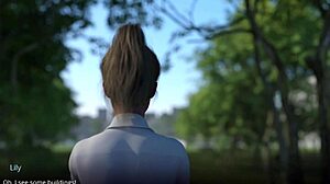 University girl transforms in strange village