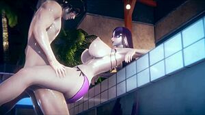 Mature Raikou Overwhelmed by Passionate Feelings During Pool Sex