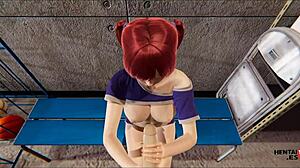 Hentai - my teammate gives me a titjob and then i fuck her in the sports storage room pov