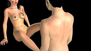 Animated porn video of Indian bhabhi giving footjob to Japanese man then doggy style fucking