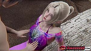 性感动漫女孩接受按摩和假阳具的3D汉化动画