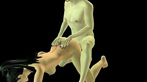 Animated porn shows japanese man fucking indian bhabhi in doggy while she rubs pussy then mutual masturbation.