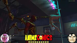 Spider man encounters the prostitute in the city