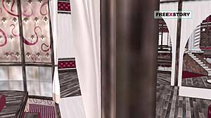 Can You Believe These 3D Lesbian Girls Using Strapon In Two Positions For Sex?