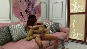 Skinny anime fan couple enjoy anal sex in pantyhose 😍