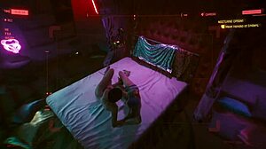 Lesbian Valerie and Panam Palmer Dance and Fuck in Night City