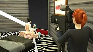 布玛在龙珠恶搞中变成妓女为儿子和朋友服务。被蒙眼录像操，视频发给绿帽丈夫。