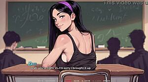 My new girlfriend violet shows her big ass in taboo hentai game