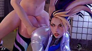 阿卡丽KDA在公共厕所肛交英雄联盟色情