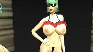 布玛在龙珠恶搞中变成妓女为儿子和朋友服务。被蒙眼录像操，视频发给绿帽丈夫。