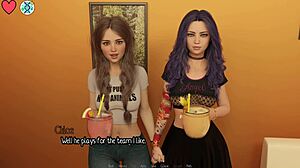 金发啦啦队长嘴里塞不下大白鸡巴