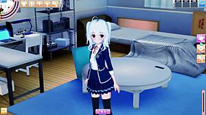 white hair jk loses virginity and gets creampied