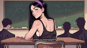 My new girlfriend violet shows her big ass in taboo hentai game