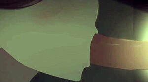 rubbing on the wet pussy in hentai animation