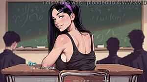 My new girlfriend violet shows her big ass in taboo hentai game