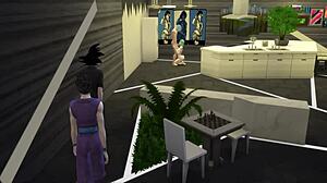 布玛在龙珠恶搞中变成妓女为儿子和朋友服务。被蒙眼录像操，视频发给绿帽丈夫。