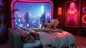 Neon Heat Passionate Sex With Busty Hot Street Girl In The Neon Room