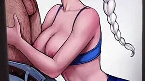 Elsa from Frozen takes a massive monster cock fucking in this wild game scene.