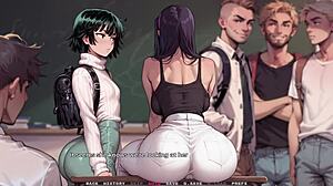 My new girlfriend violet shows her big ass in taboo hentai game