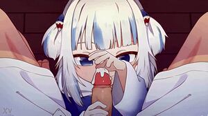 Gawr Gura Hentai El Sikişiyle Sik Okşuyor