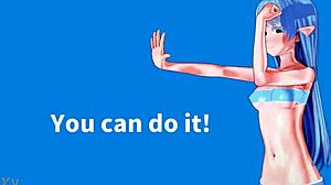 Elise performs exercise dance in anime ecchi