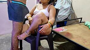 Indian desi woman takes big cock in doggystyle hardcore sex with hindi audio