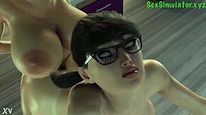 two futanari doggy style fuck