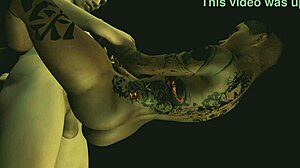 Intense Standing Fuck With Tattooed Black Girl In Anal Action And Big Tits Displayed