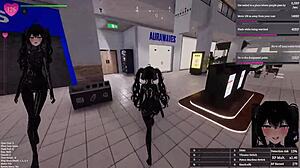 goth girl veronica flashes in the mall as secret flasher manaka