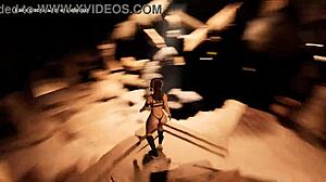 Ancient statue awakens to fill lara's pussy with sperm in 3d hentai game