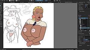 ebony beauty in speed paint