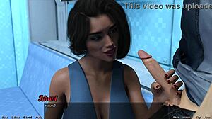 Stranded in space 83 - getting a hot handjob by indian milf with huge tits
