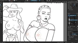 ebony beauty in speed paint