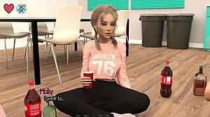 does this blonde college girl love neck kisses in truth or dare at elmwood university?