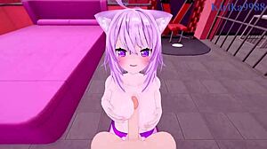 hololive猫又小粥和尾丸波尔卡VTuber POV性爱场景