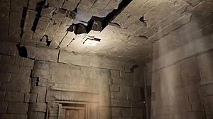 Ancient statue awakens to fill lara's pussy with sperm in 3d hentai game